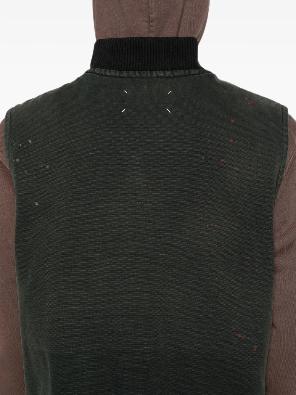 Maison Margiela Bodywarmer met verfspatten Grijs
