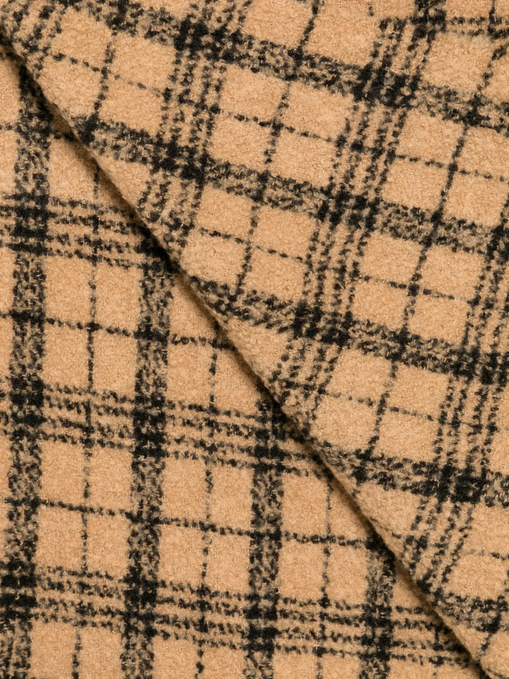 Destin Geruite sjaal met franje Beige