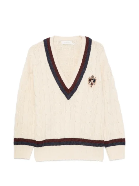 ZIMMERMANN Valiant cable-knit V-neck sweater