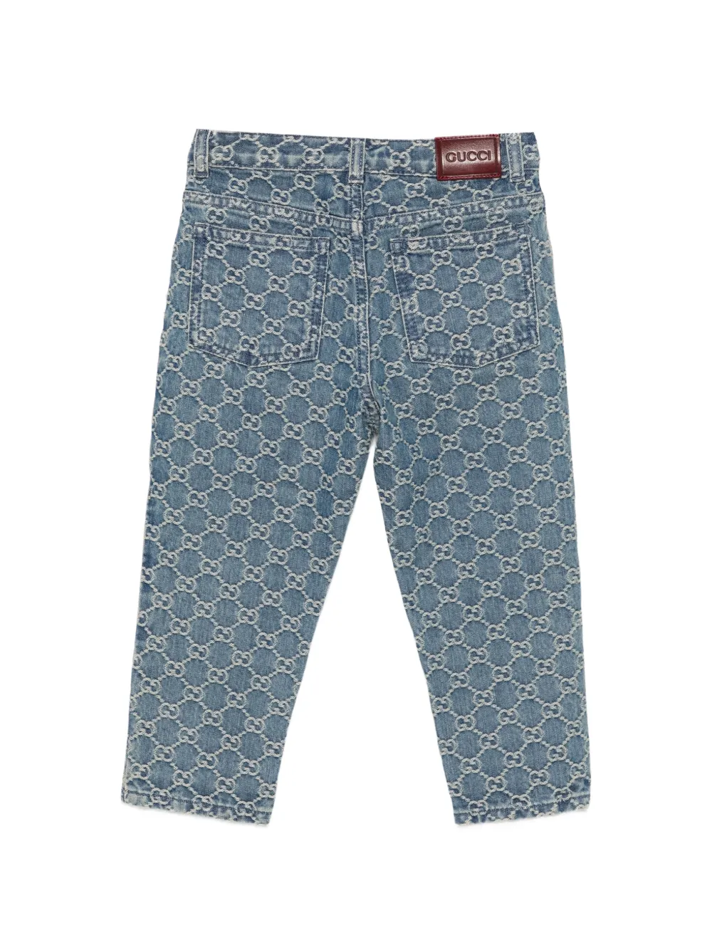 Gucci Kids GG-monogram jeans Blauw