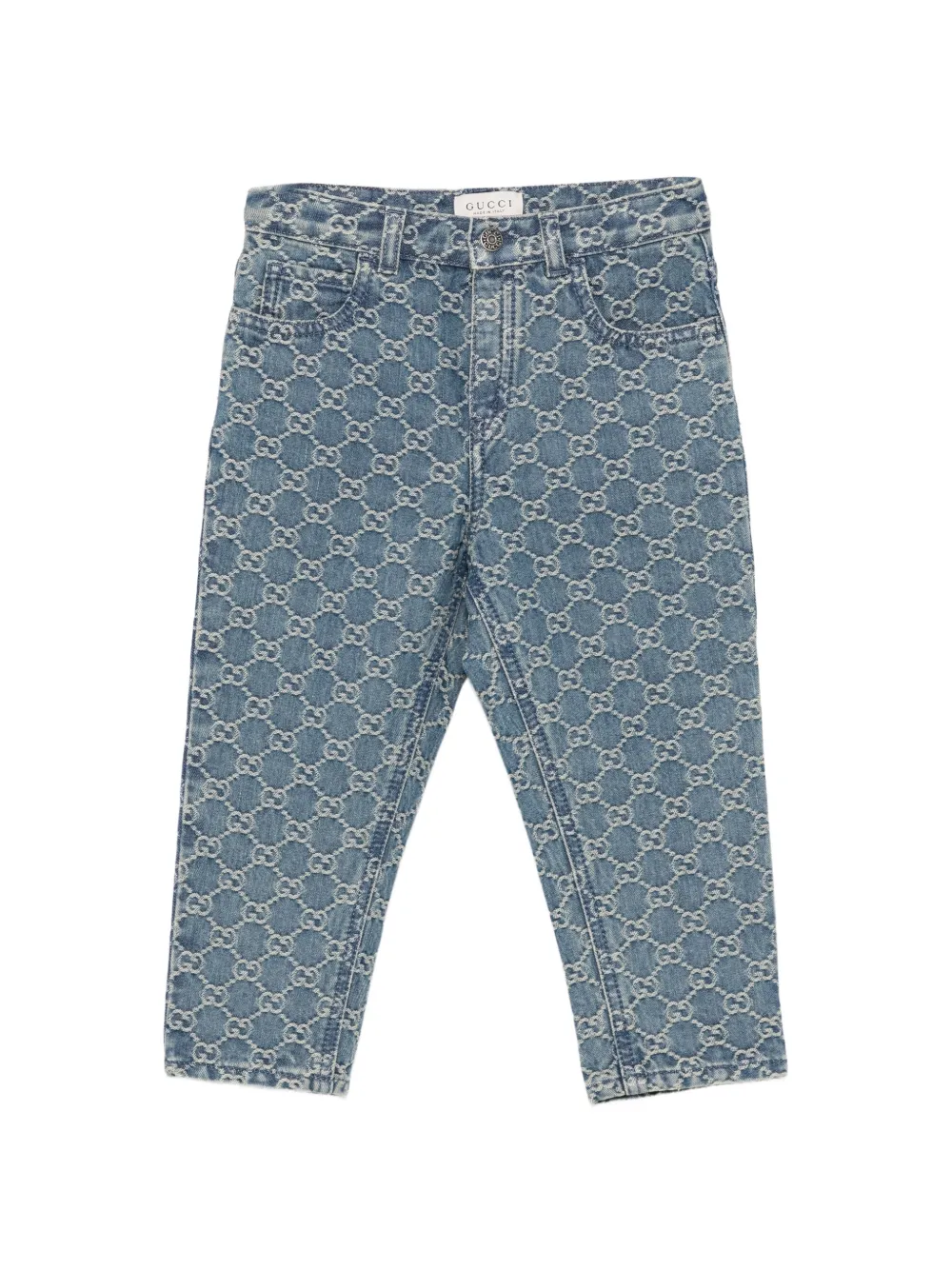 Gucci Kids GG-monogram jeans Blauw