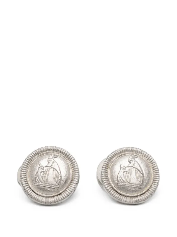 Lanvin Pre-owned 1990s Mother and Child Cufflinks in Silver
