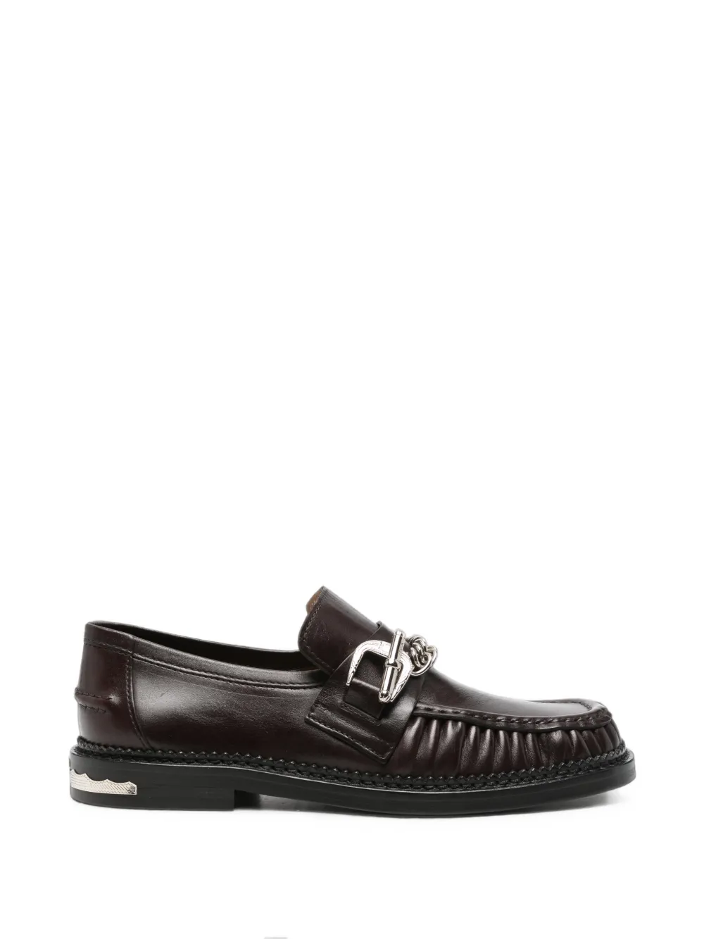 Toga Pulla chain-link ruched loafers