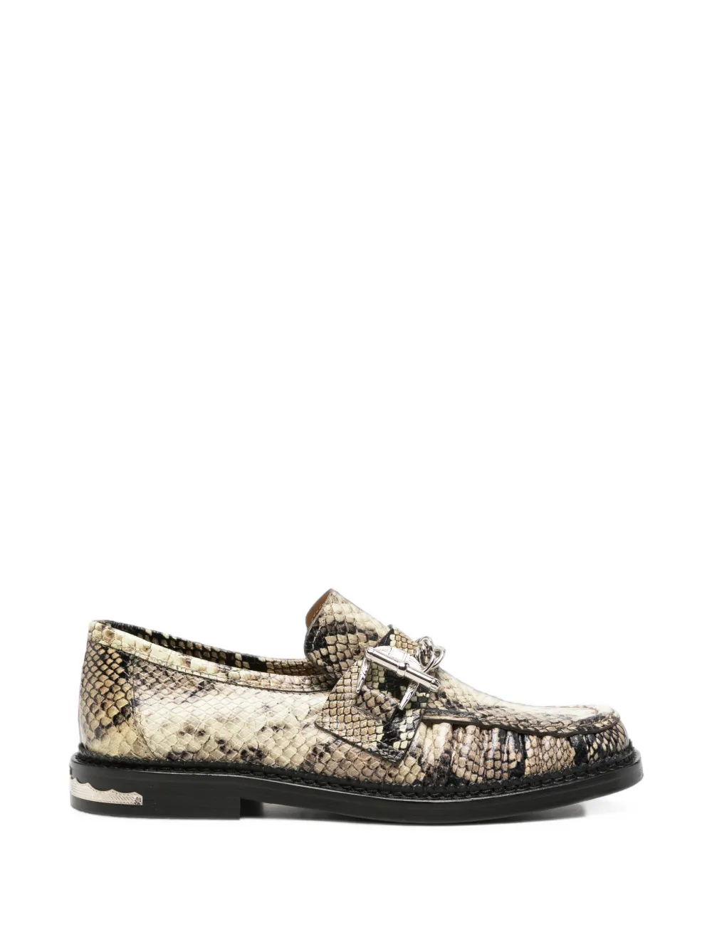 Toga Pulla snake-effect chain-detail loafers