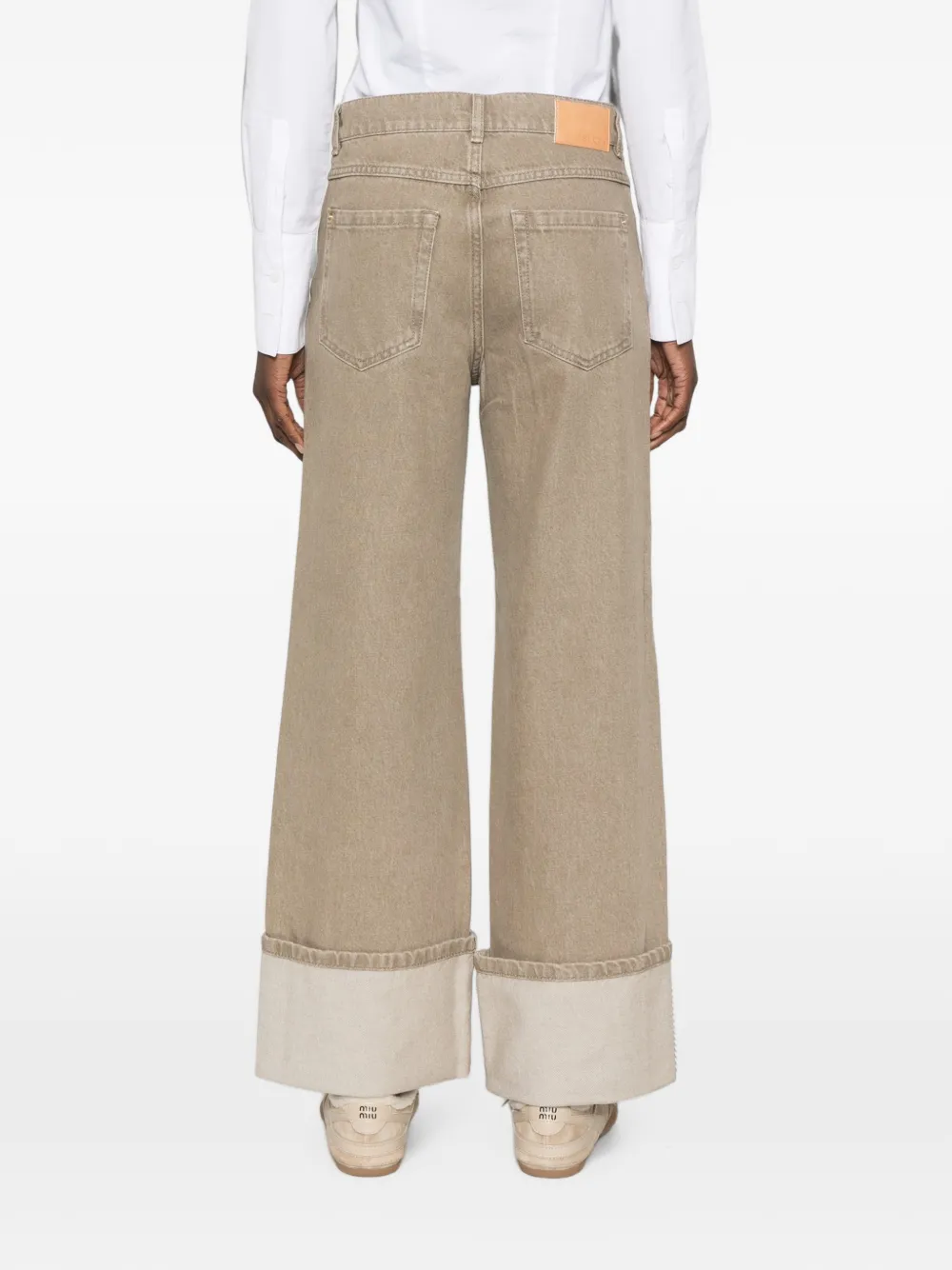 I BLUES Jeans met omgeslagen pijpen Beige