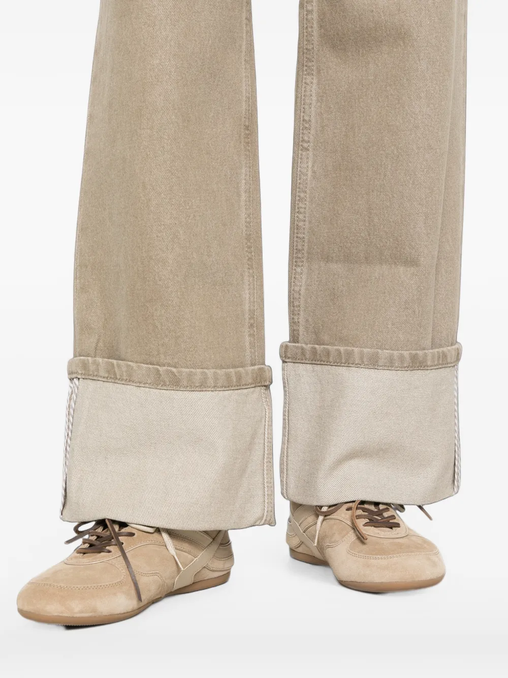 I BLUES Jeans met omgeslagen pijpen Beige