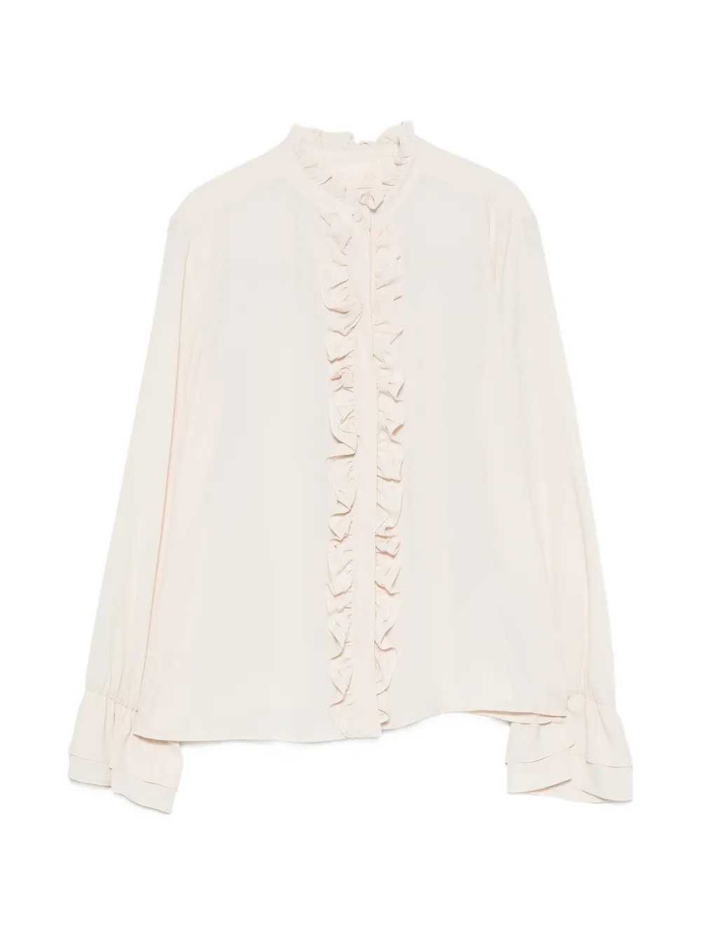 Iblues Ruffled-detail Long-sleeve Blouse In Neutrals