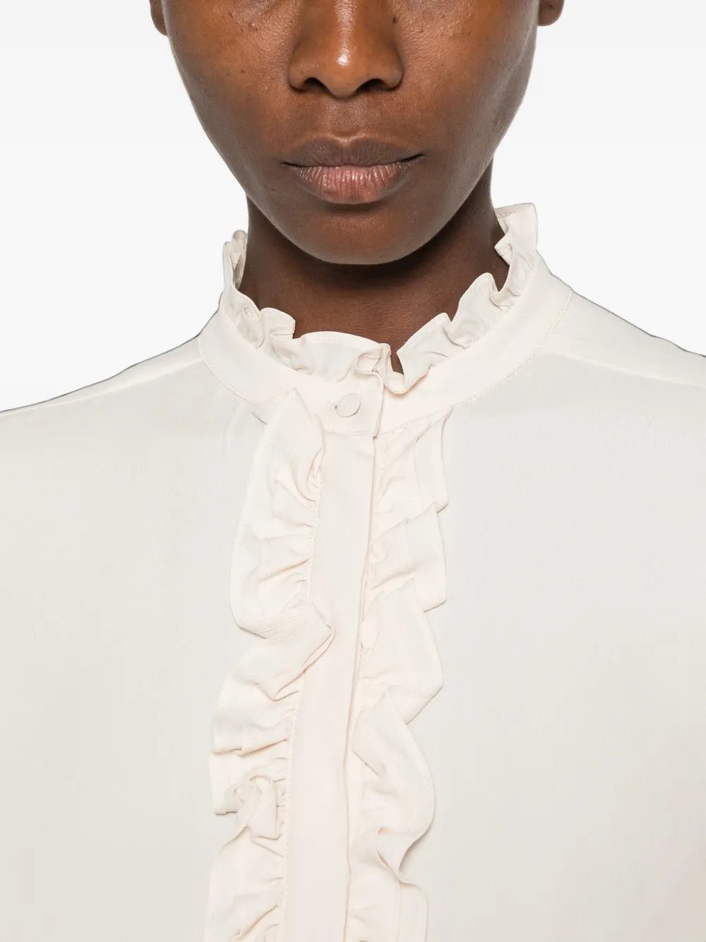 I BLUES Blouse met ruchedetail Beige