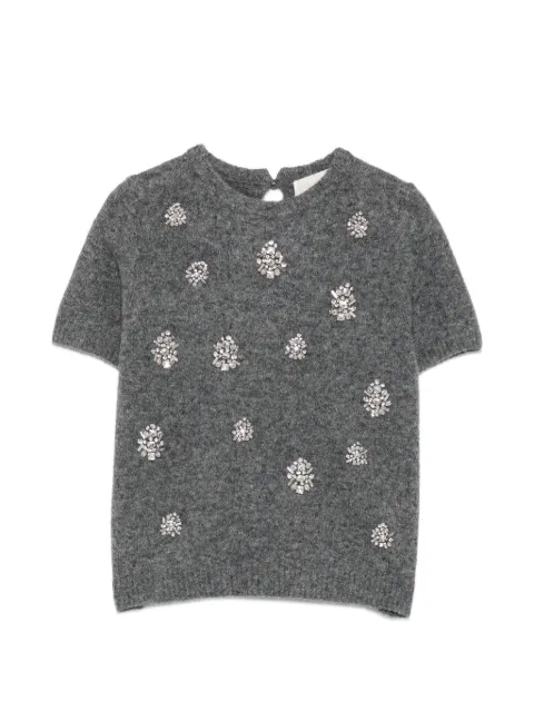 I BLUES crystal-embellished short-sleeve T-shirt