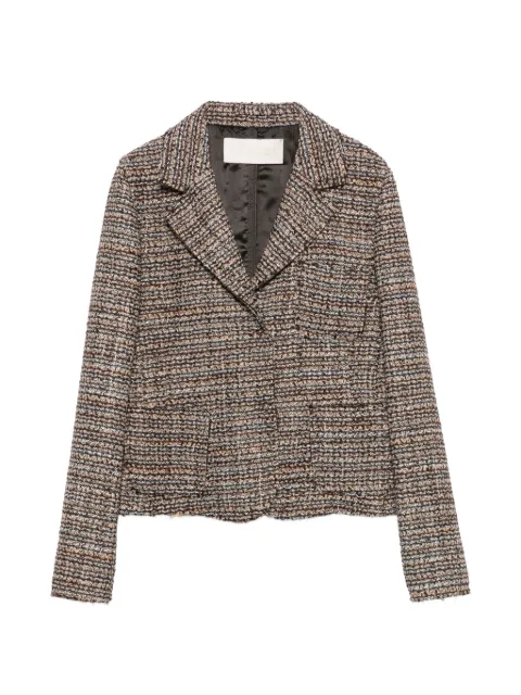 I BLUES bouclé-knit single-breasted jacket