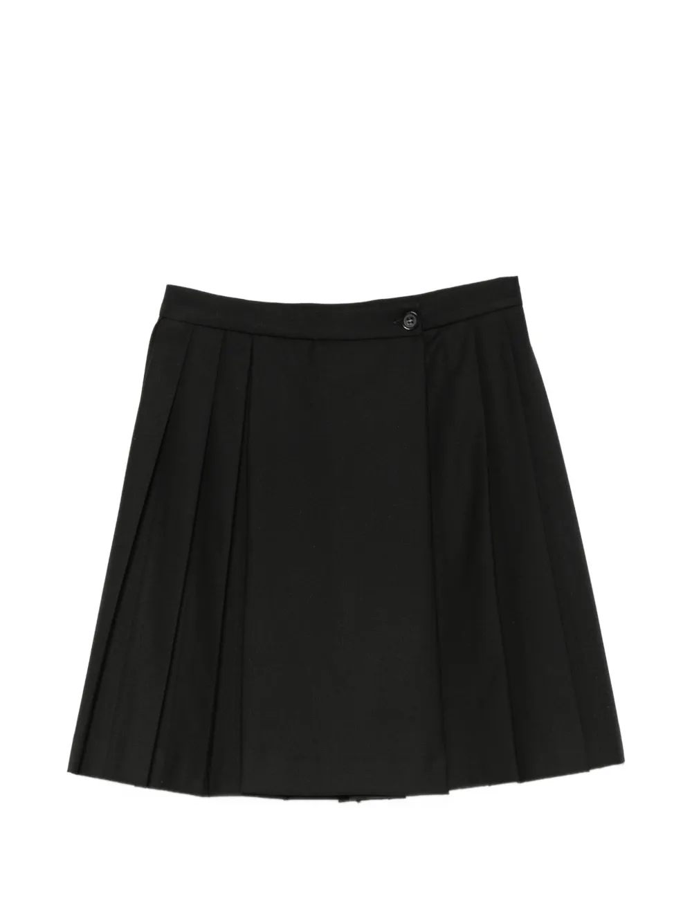 I BLUES pleated wrap mini skirt - Schwarz