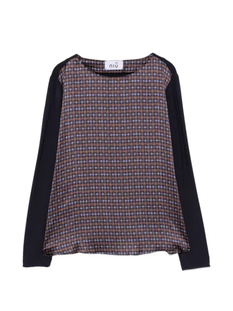 Niu geometric-print blouse