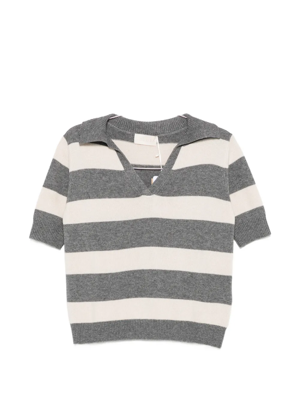 I BLUES striped short-sleeve polo top - Grigio