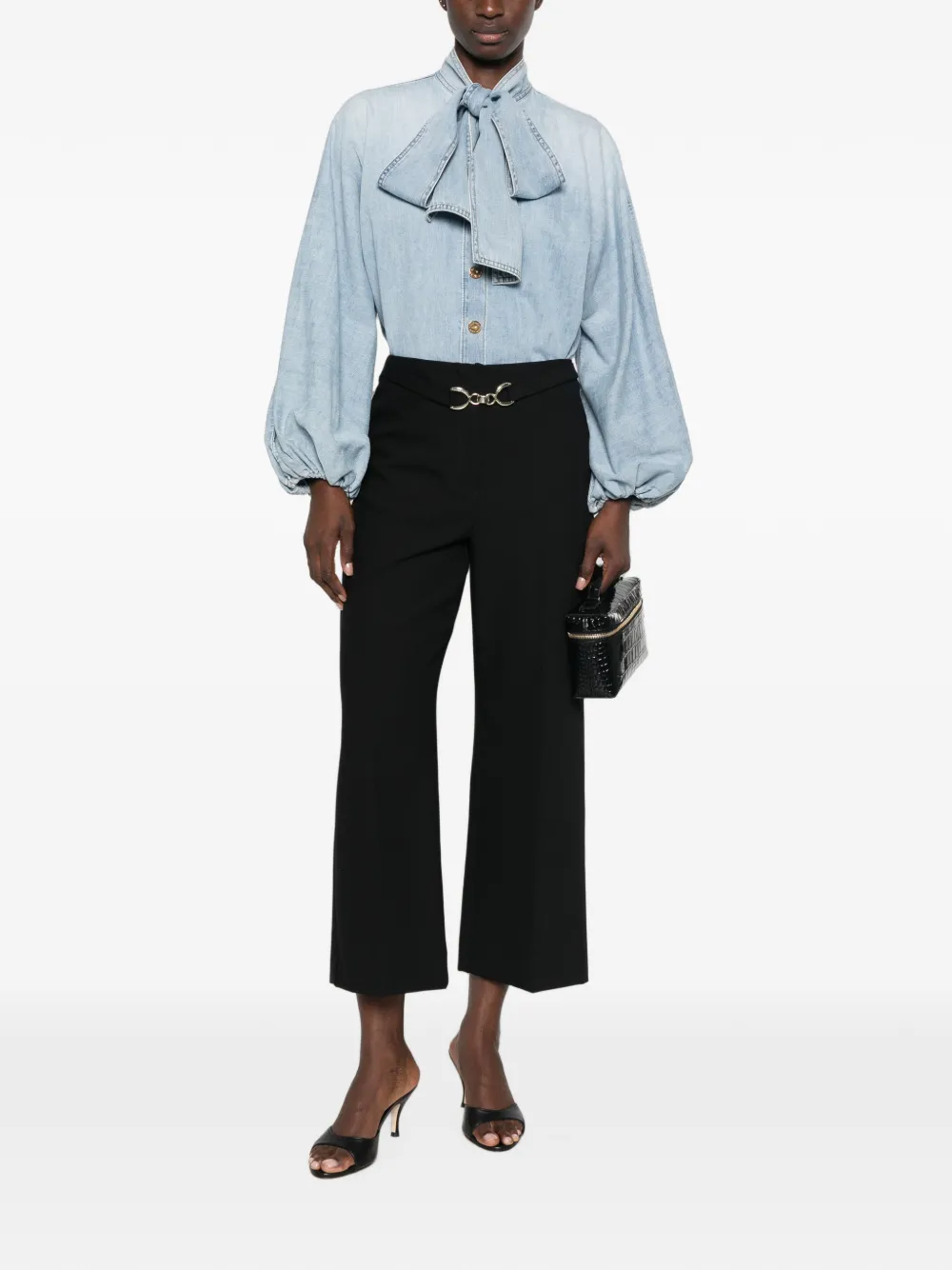 I BLUES Cropped broek Zwart