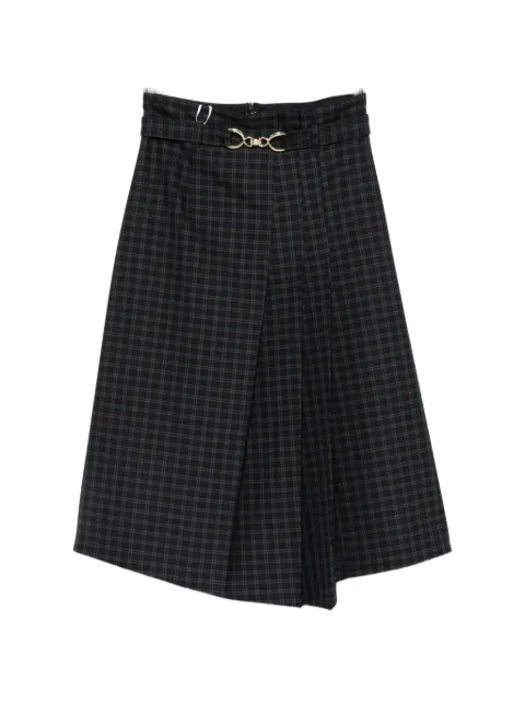 I BLUES tartan pleated skirt