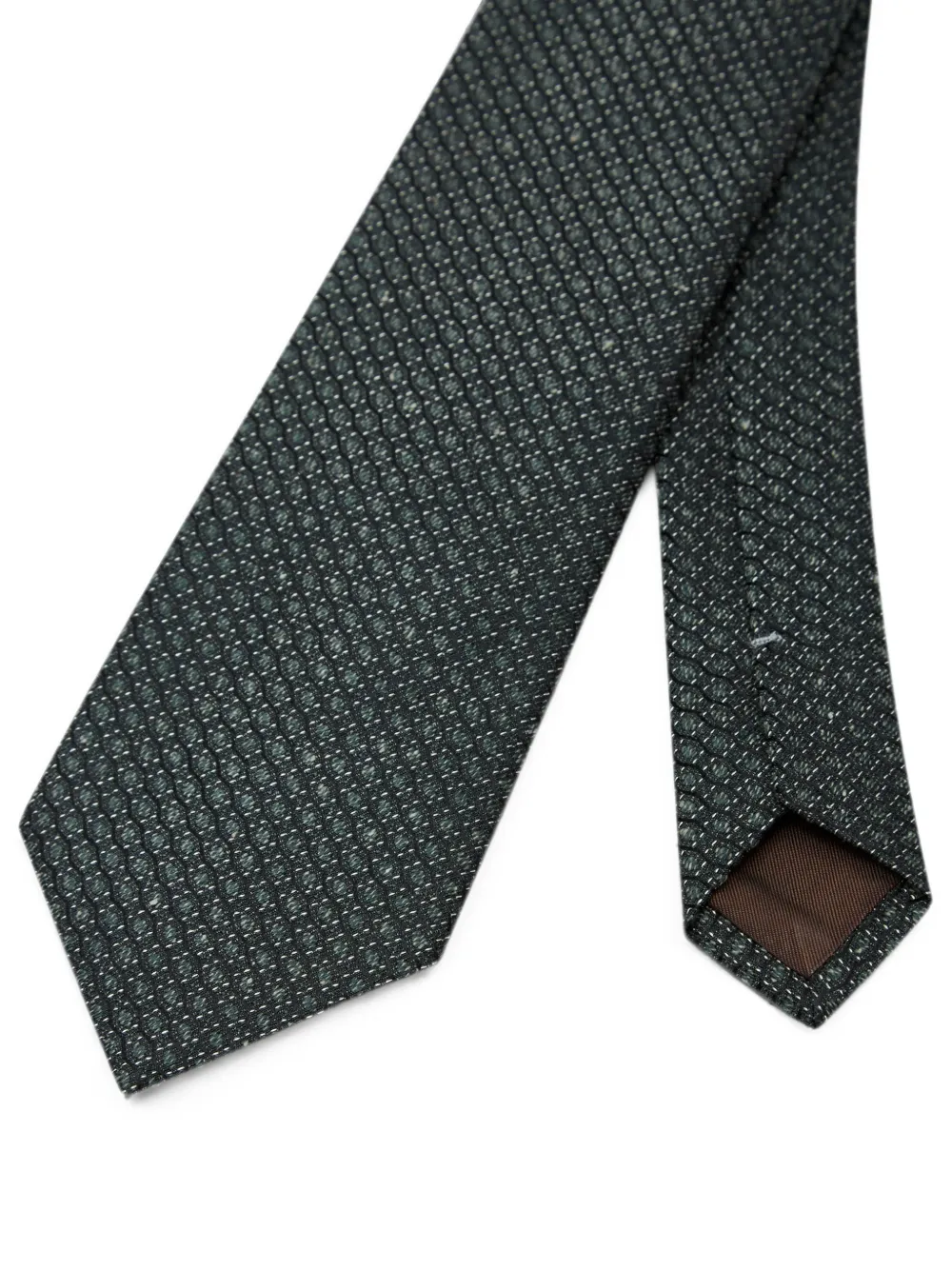 Canali Stropdas met geometrisch patroon Groen