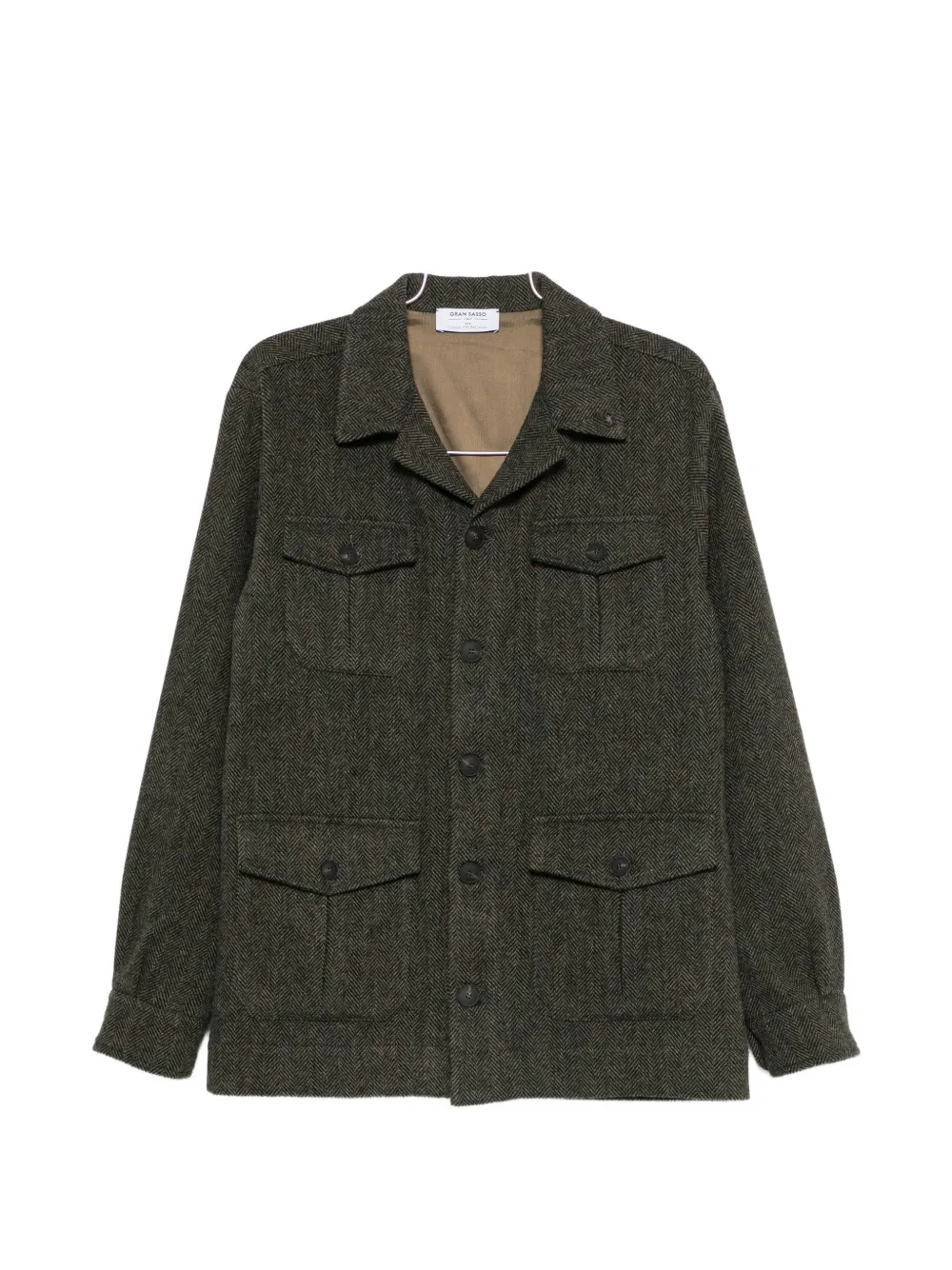 Gran Sasso herringbone-weave wool jacket - Grün