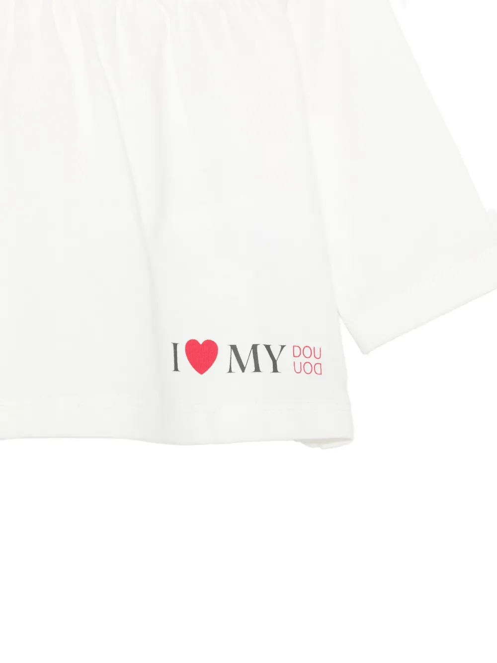 Douuod Kids T-shirt met ruches Wit