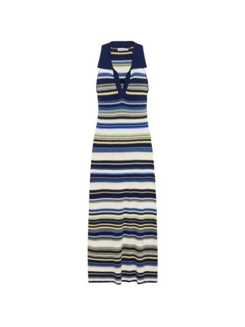 SIMKHAI Vestido midi Kerrin chevron