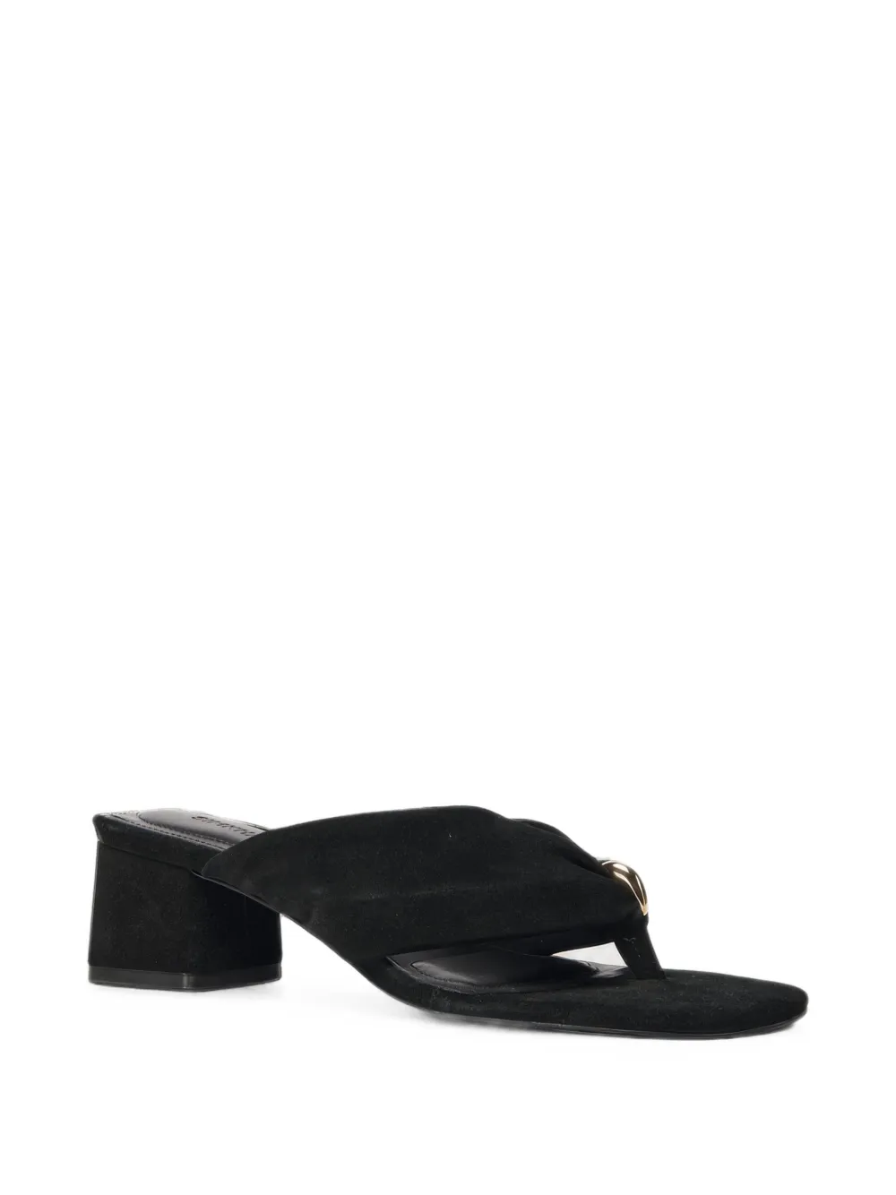 SIMKHAI Stella block-heel suede sandals Zwart