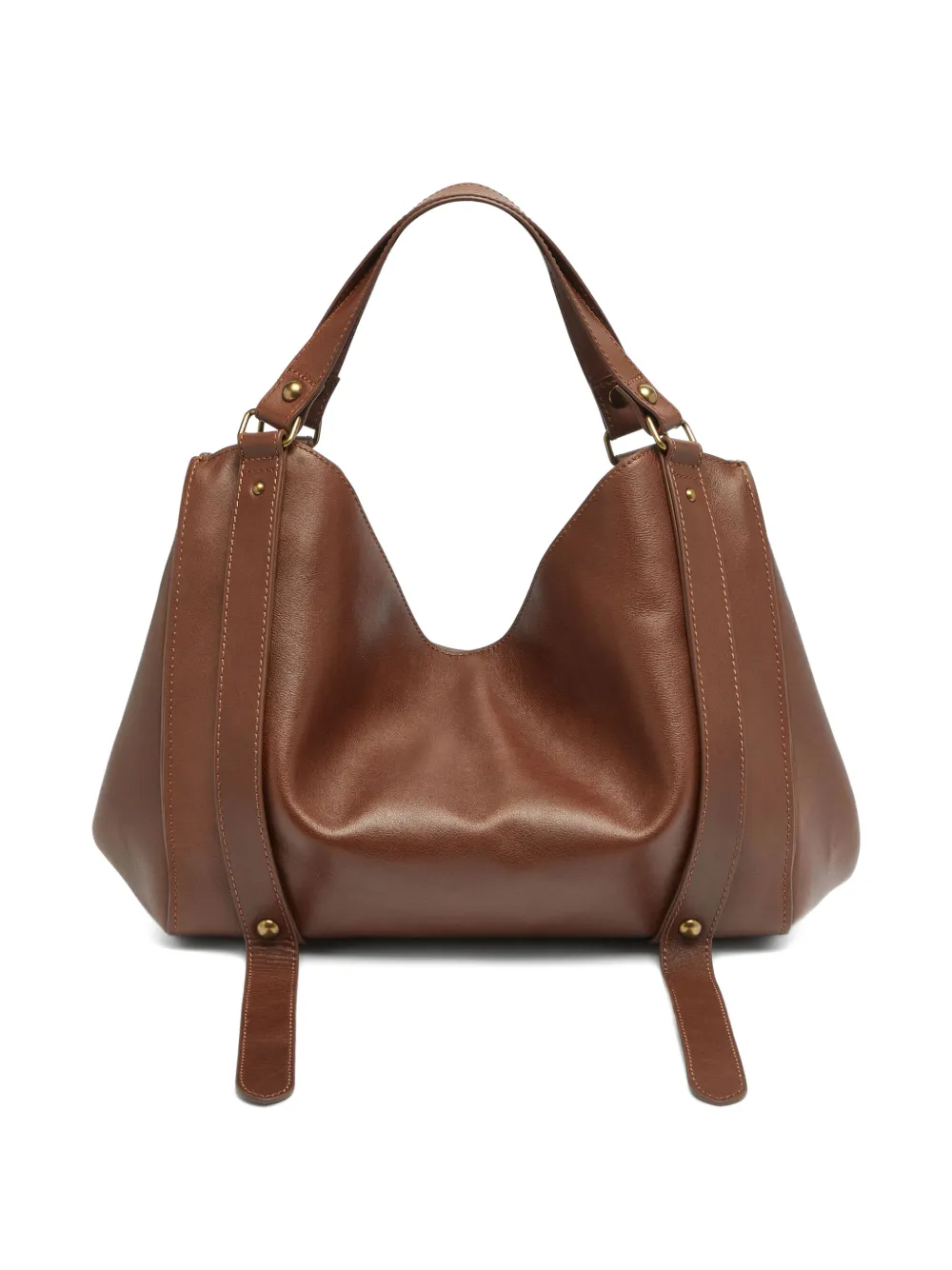Diesel D-One-Medium top-handle Bag In treated-leather | Brown