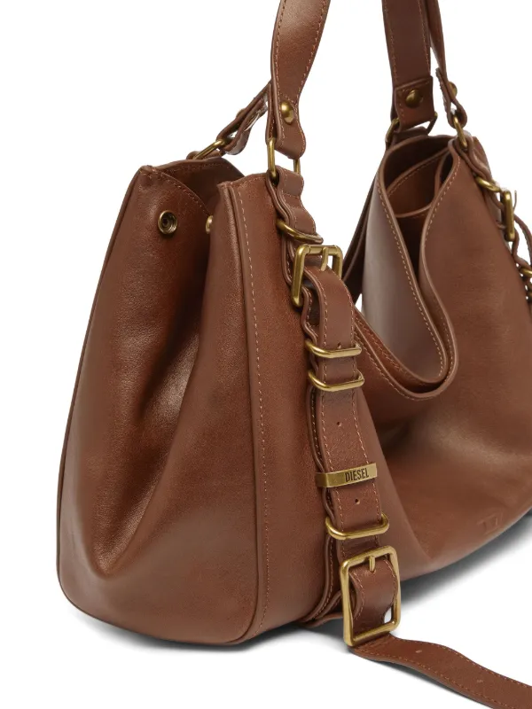 Diesel D-One-Medium top-handle Bag In treated-leather | Brown