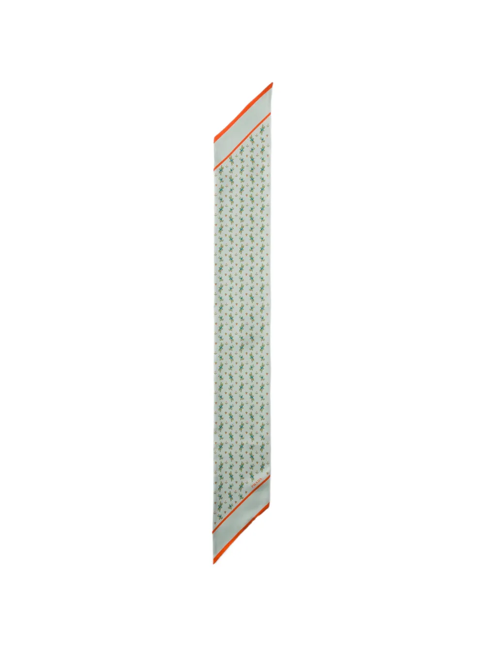 Prada Zijden twill sjaal met print Groen