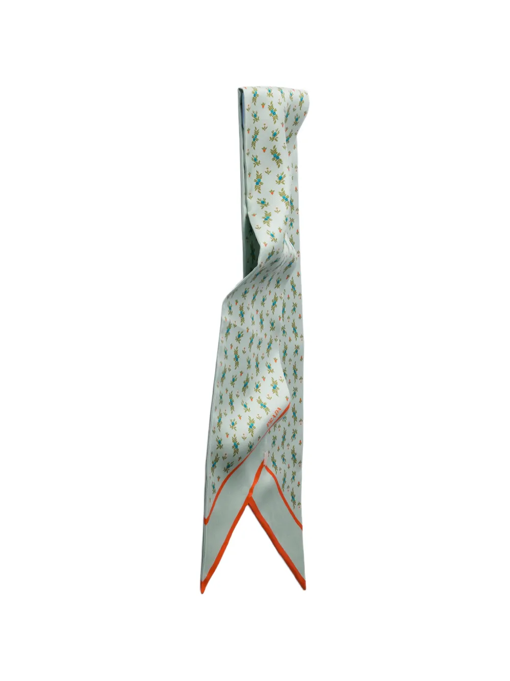 Prada Zijden twill sjaal met print Groen