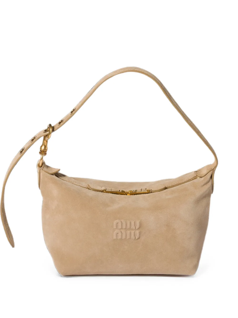 Miu Miu Spirit suede bag - Toni neutri