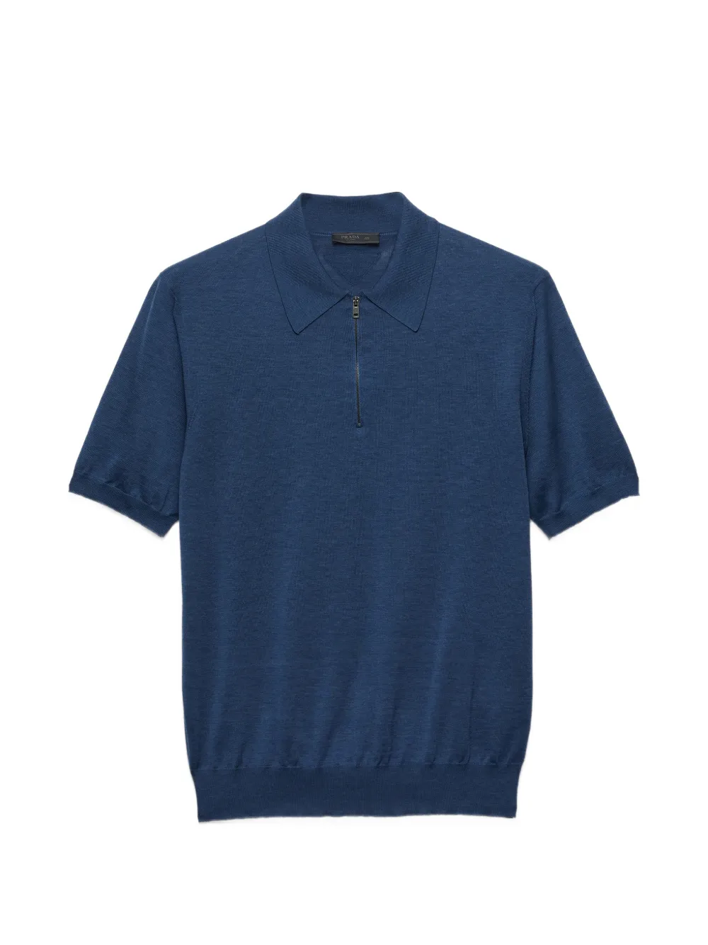 Prada s ilk and cotton polo shirt - Blu