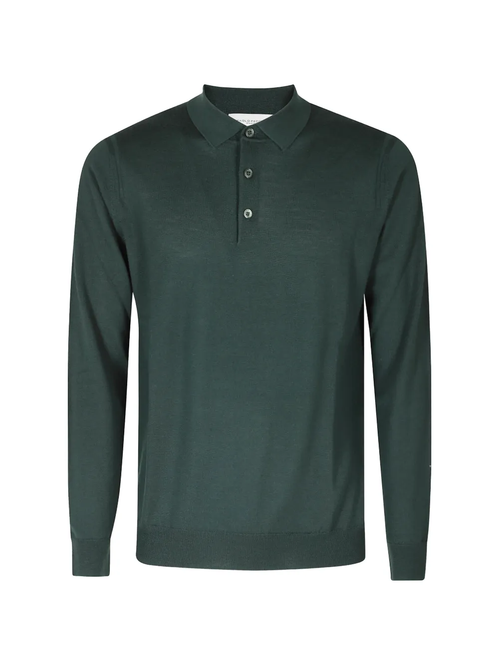 Paolo Pecora long-sleeve wool polo shirt Groen