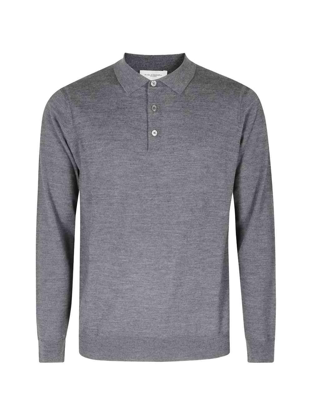Paolo Pecora long-sleeve wool polo shirt Grijs