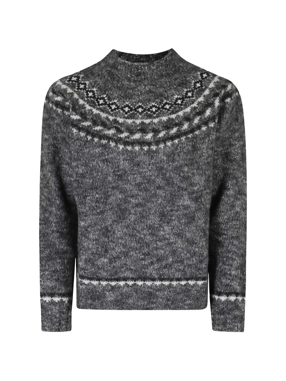 Seventy Fair Isle-knit Sweater In Gray