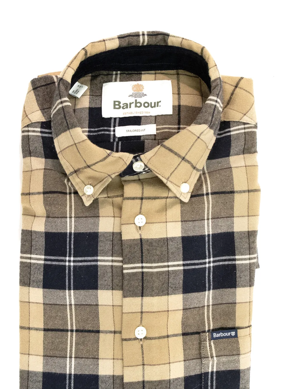 Barbour Geruit overhemd Geel