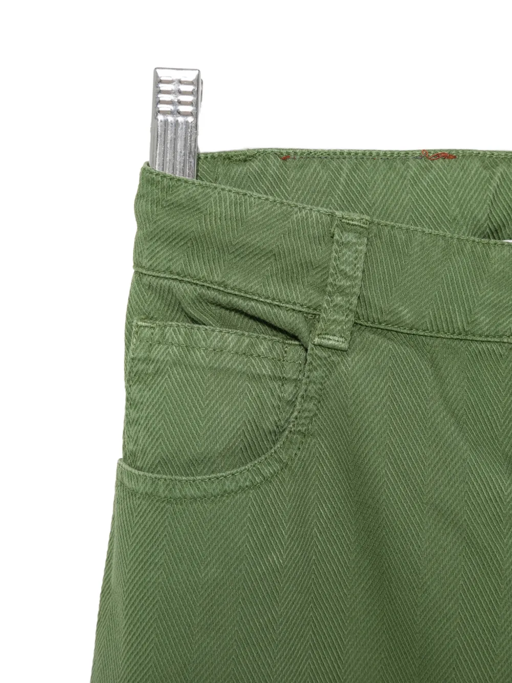 ETRO KIDS Broek met chevron-patroon Groen