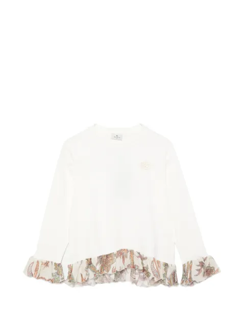 ETRO KIDS T-shirt a maniche lunghe con ruches