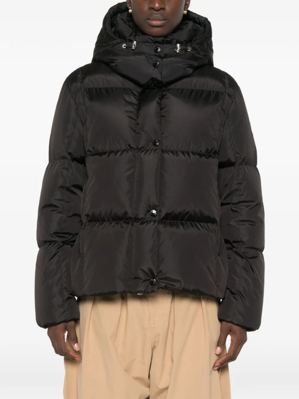 Moncler Castelnew gewatteerd jack Zwart