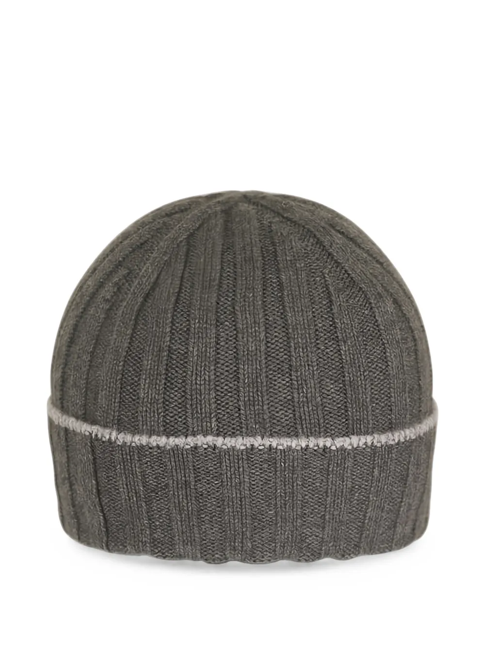 Brunello Cucinelli ribbed-knit cashmere beanie hat - Verde