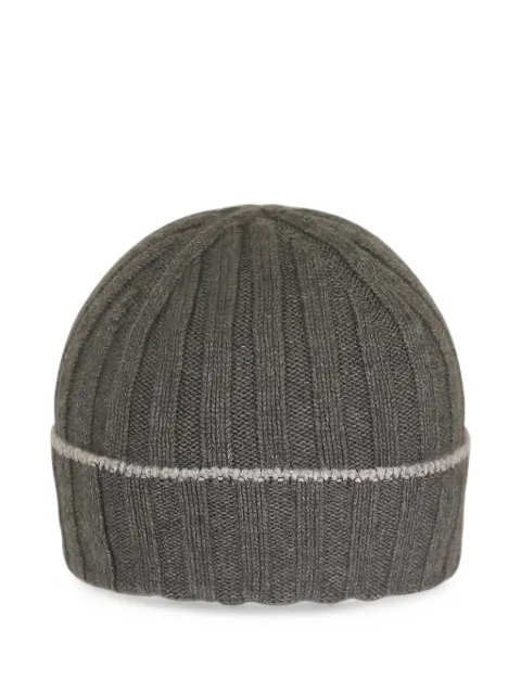 Brunello Cucinelli ribbed-knit cashmere beanie hat
