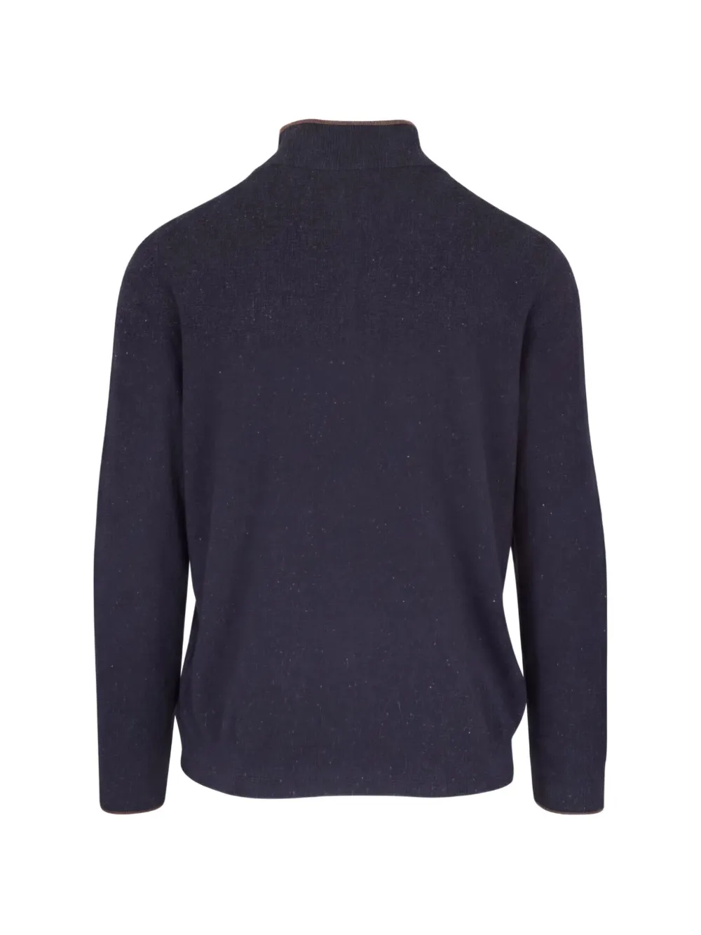 Fedeli Favonio gespikkelde trui met halve rits Blauw