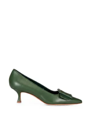 MANOLO BLAHNIK パンプス 38 黒 スエード ポインテッドトゥ秋靴 MANOLO