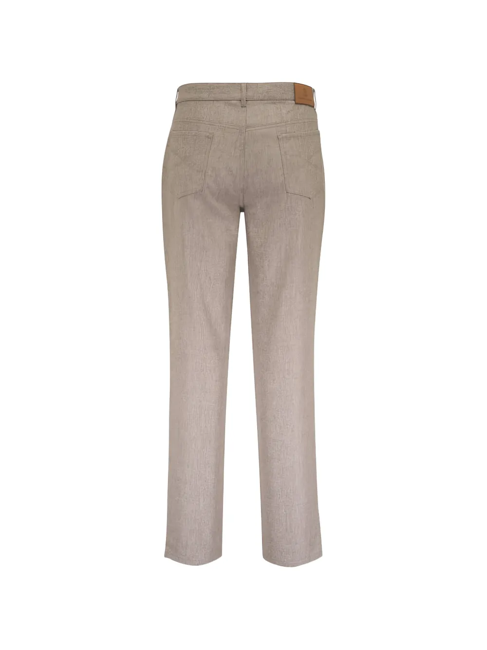 Brunello Cucinelli Wollen straight broek met vijf zakken Bruin