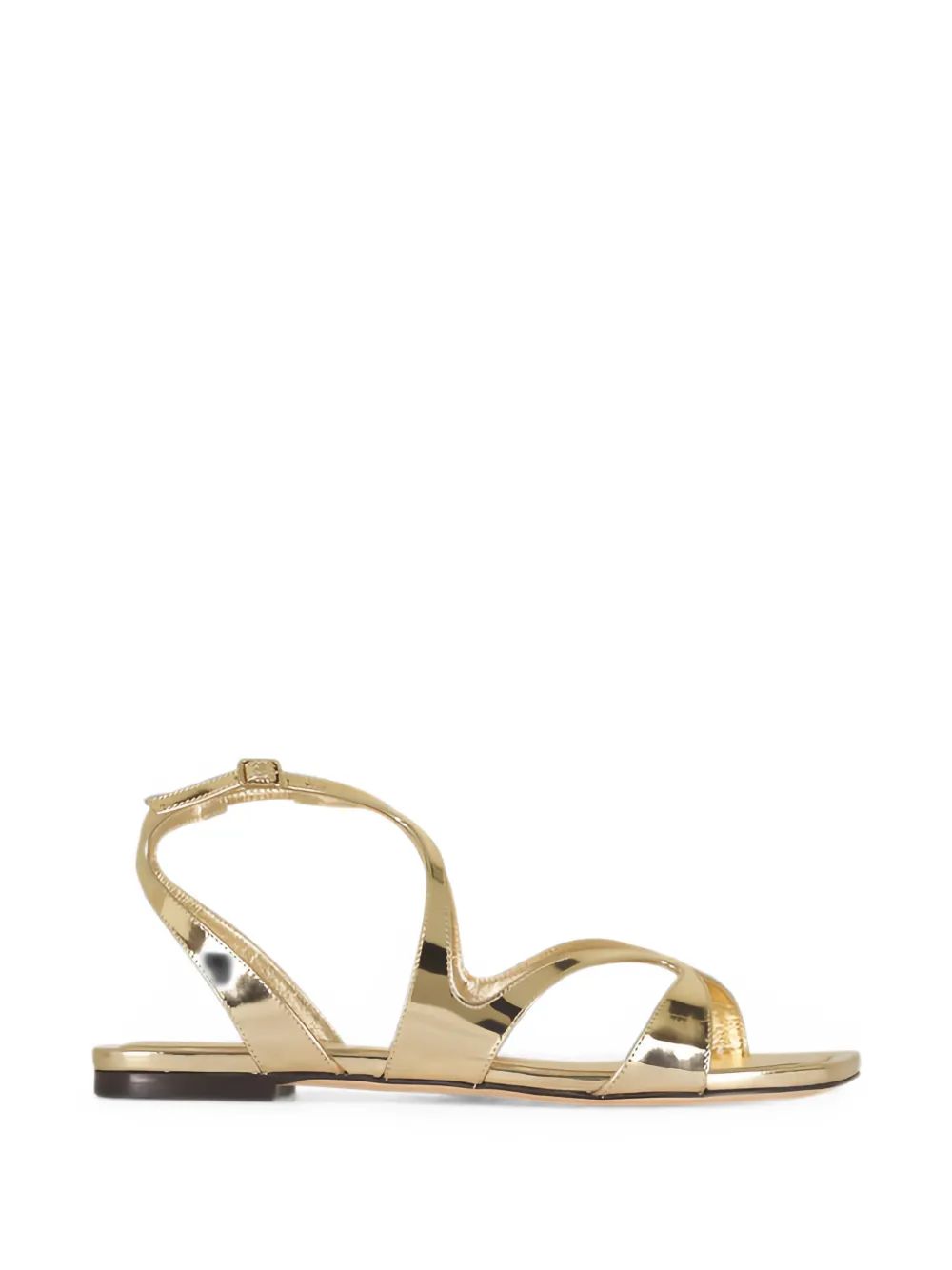 Jimmy Choo Ayla Flat Sandals In Gold