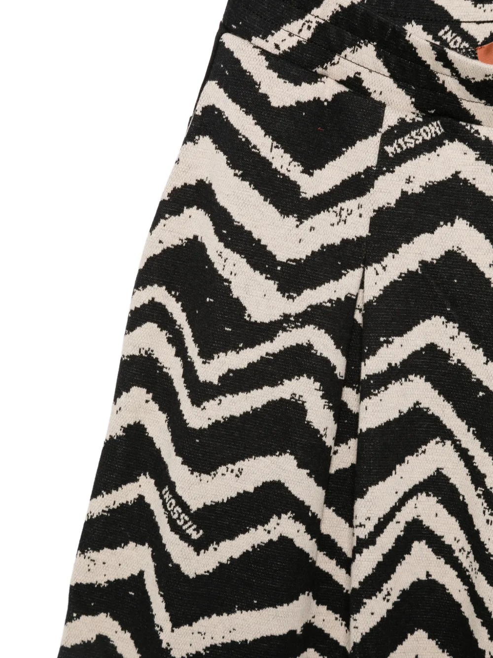 Missoni Kids Palazzo broek met zigzag-print Zwart