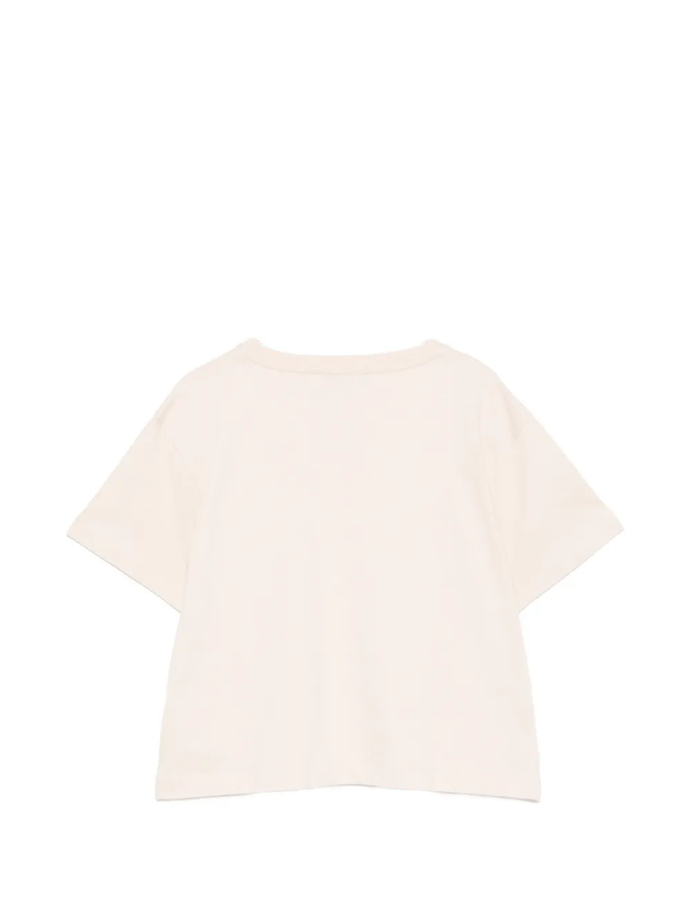 Missoni Kids Katoenen T-shirt met logoprint Beige