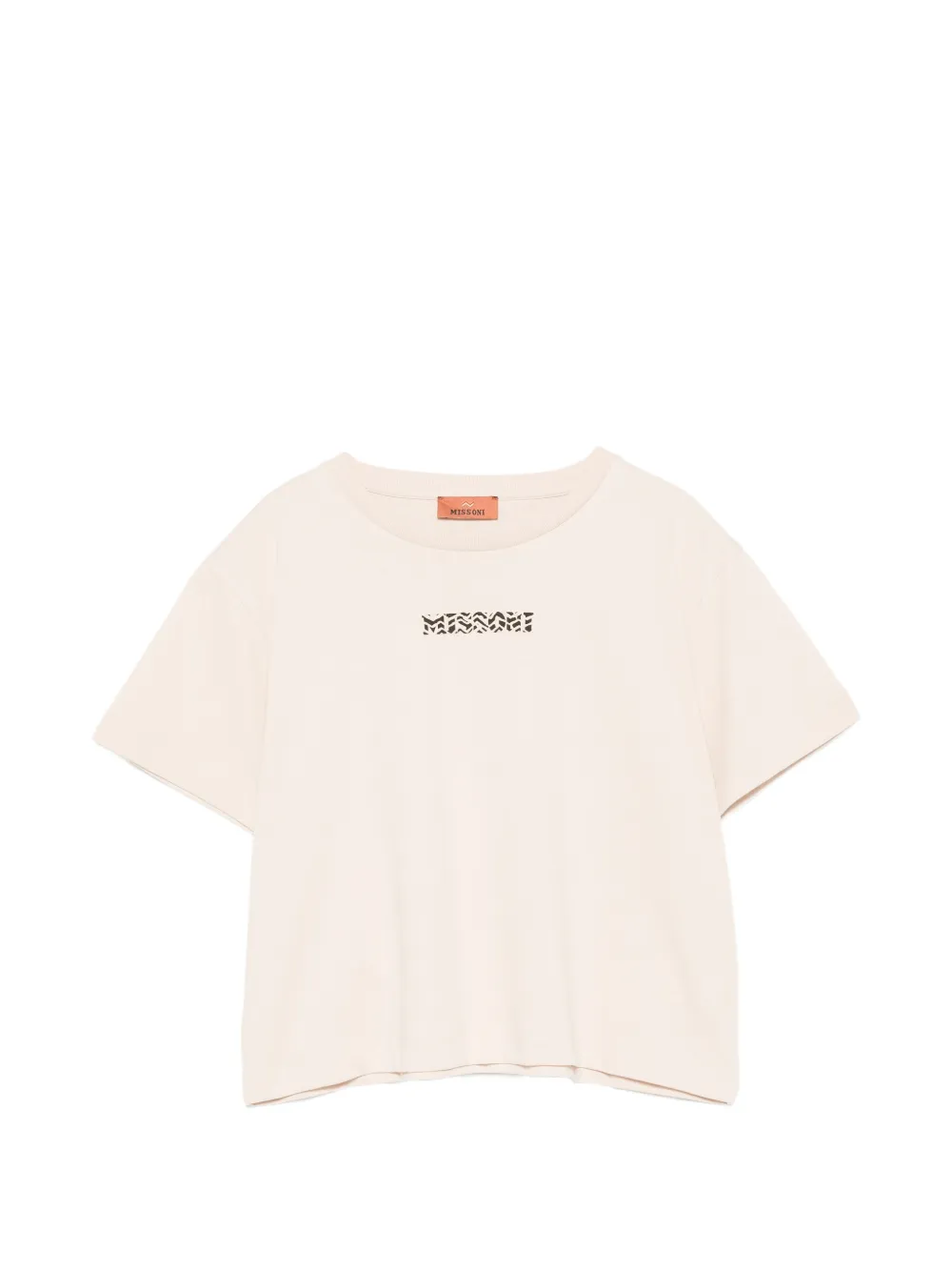 Missoni Kids logo-print cotton T-shirt - Toni neutri