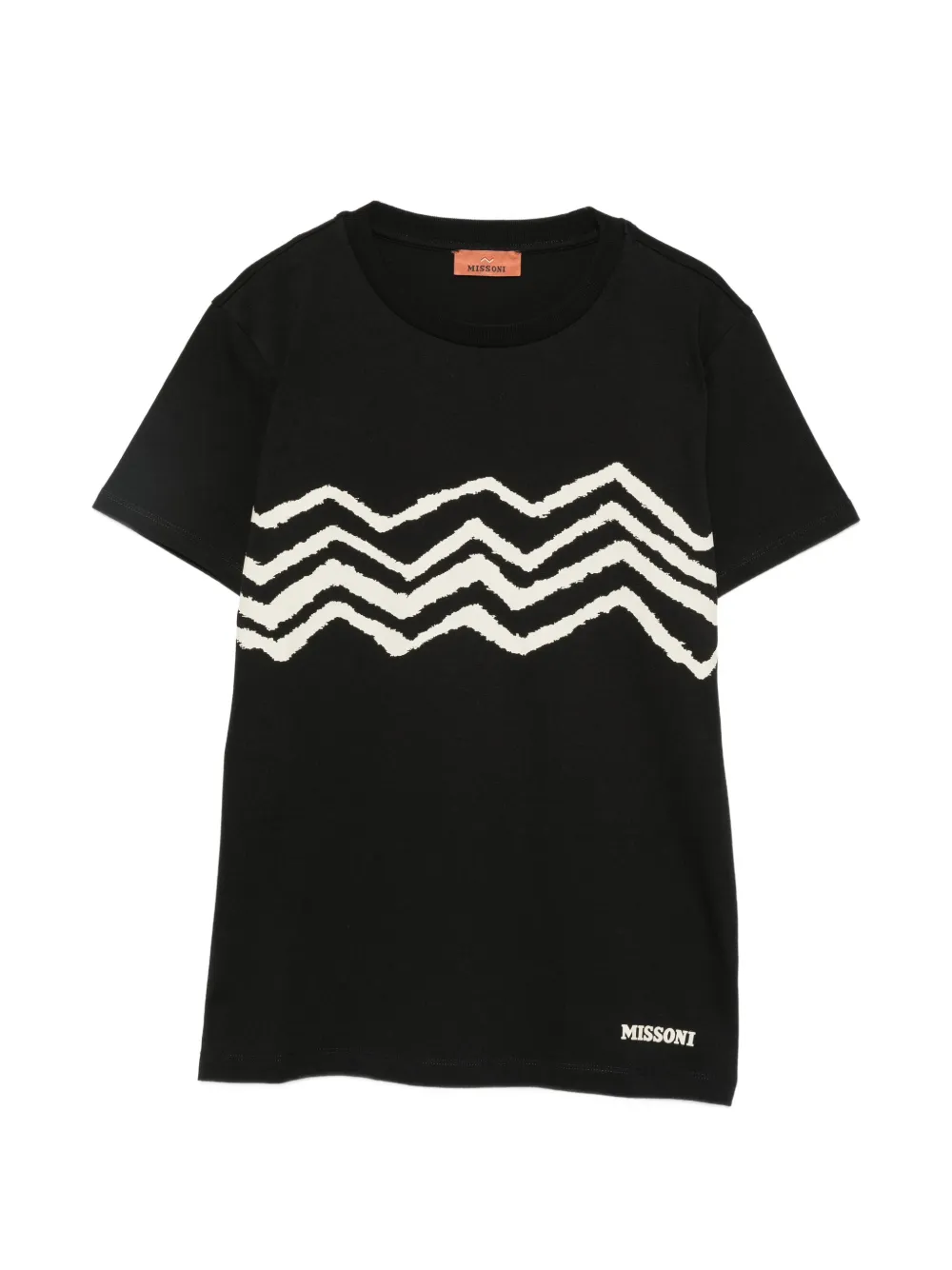 Missoni Kids zigzag-print T-shirt - Nero