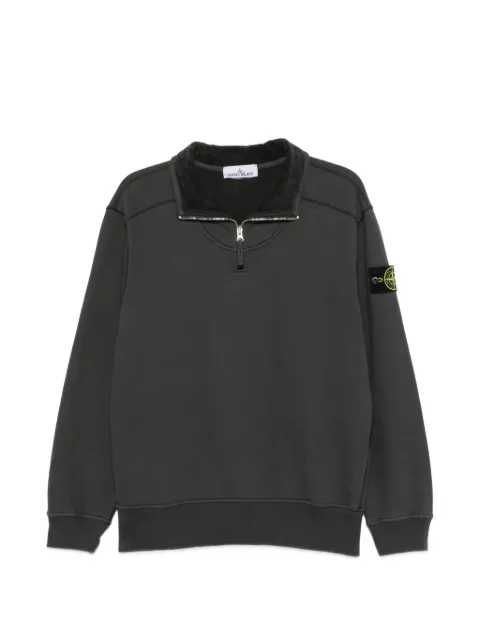 Stone Island 6100021 comfort-fit half-zip sweatshirt with stand collar