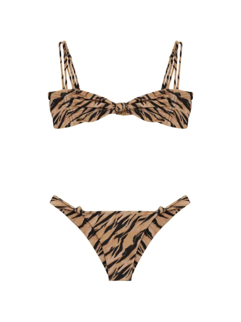 Triya Conjunto de biquíni Arabela Helen com estampa de tigre