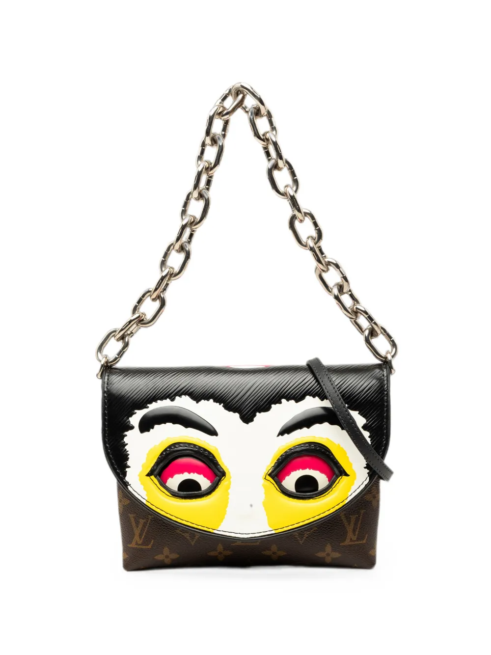 Louis Vuitton Pre-Owned 2017 Monogram and Epi Printed Kabuki Masks Pochette satchel - Nero